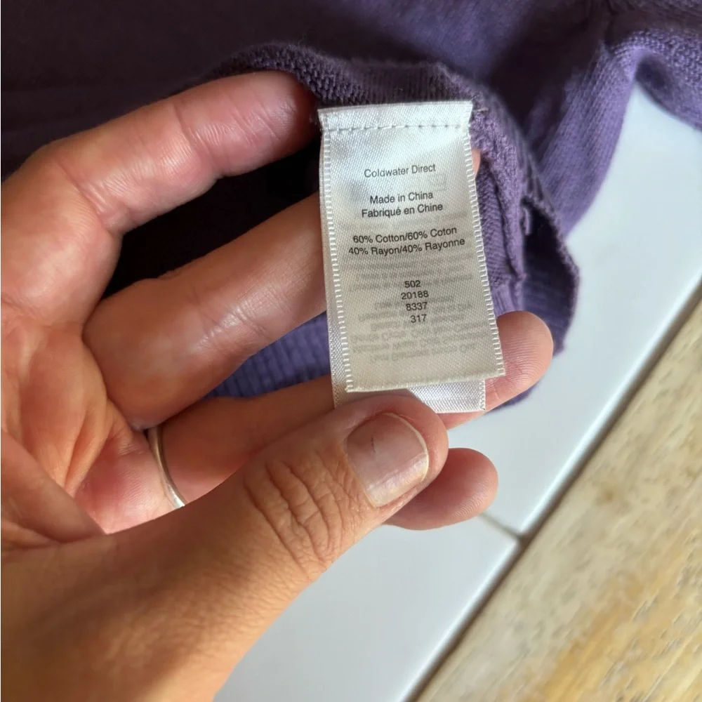 Coldwater Creek Deep Purple Button Down Top - Picture 4 of 5